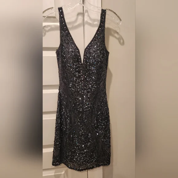 gunmetal blue dress Jovani 44427 Dress | Jovani Dresses main image 0